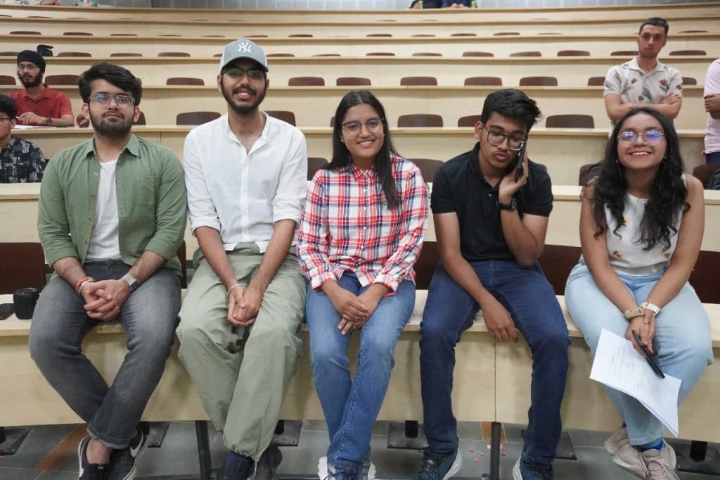 Small group sitting in auditorium